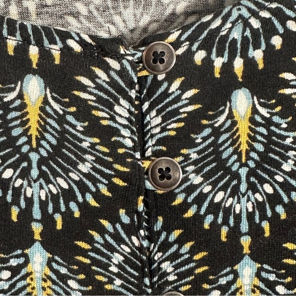 J. Jill size M Petite tunic, peacock pattern, rayon/tencel, stretch, office - Picture 4 of 10